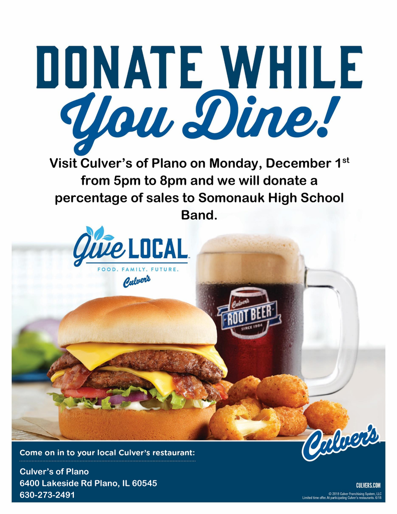 Culver's Cares Dec 1st