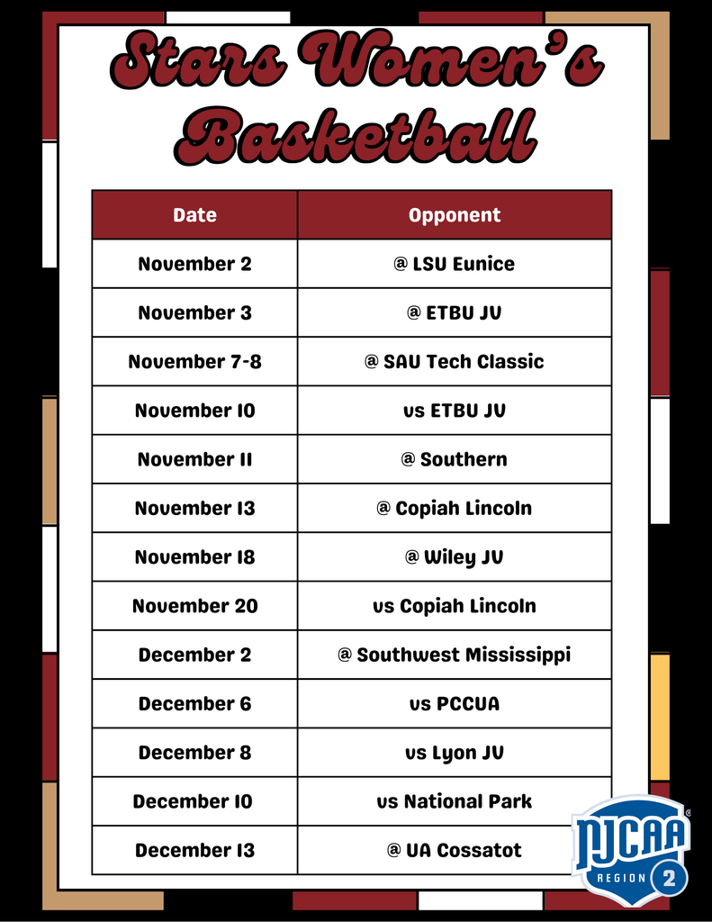 Fall women's basketball schedule