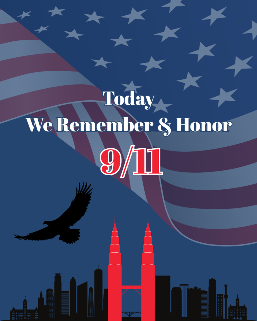 Red White and Blue Traditional 9/11 Instagram Post