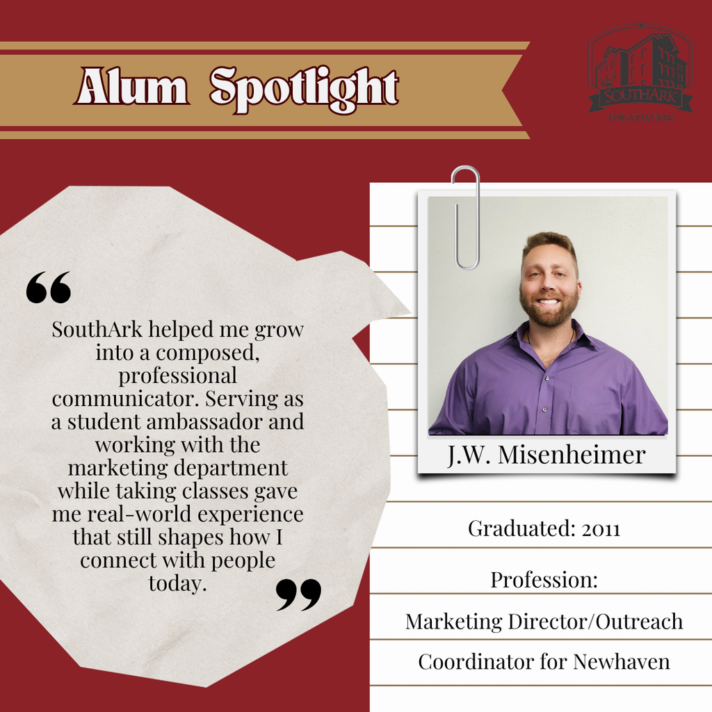 JW Misenheimer alum spotlight graphic 