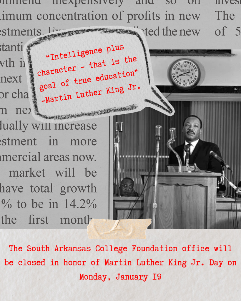 MLK Day post announcing office closure on Monday, Jan 19 with a picture of MLK and a quote