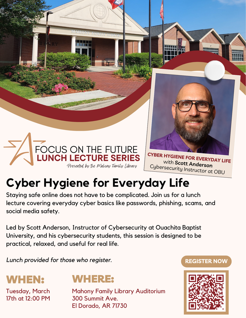 Cyber Hygiene for Everyday Life Lunch Lecture Flyer