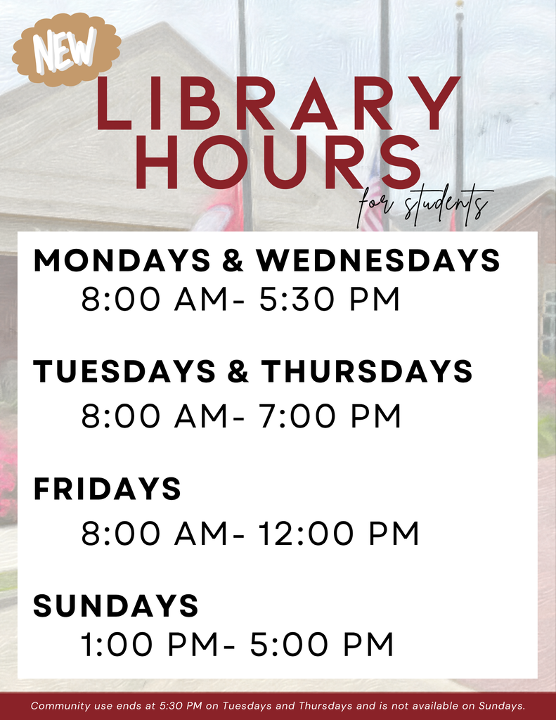 New Library Hours