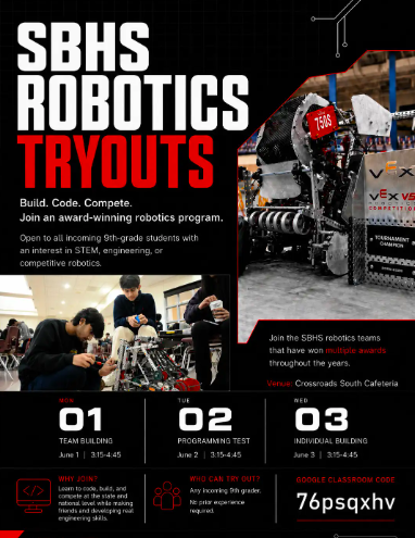 SBHS Robotics Team flyer