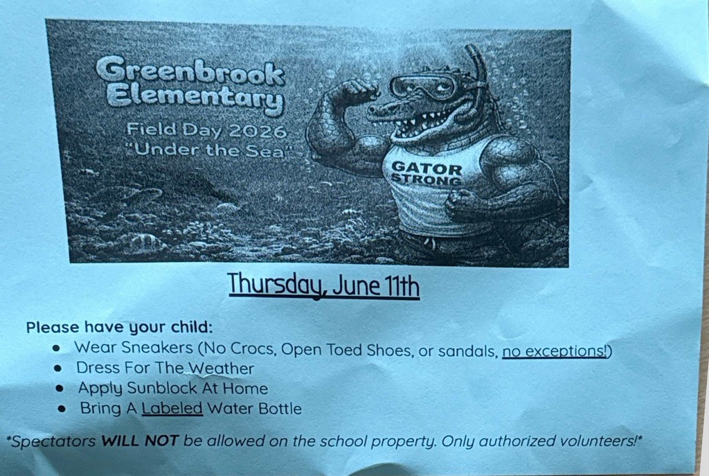 Field Day Reminders