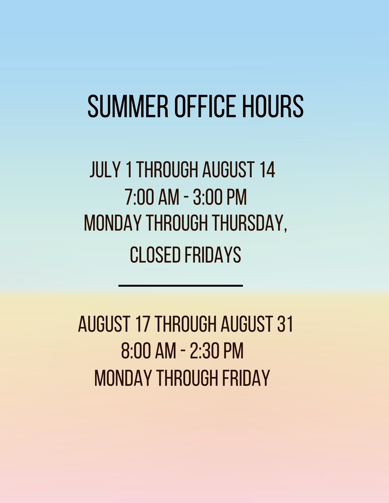 Summer Office Hours