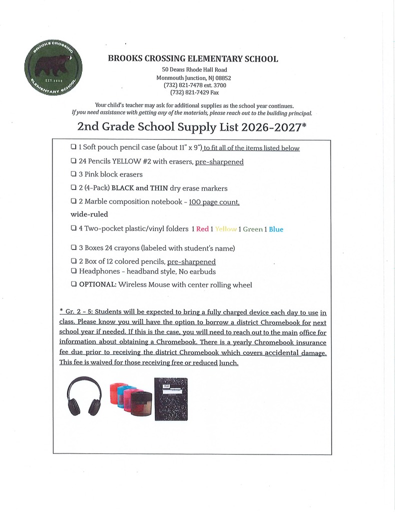 Second Supply List