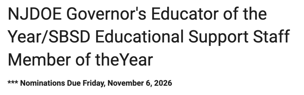 Educator and Support Person of the Year