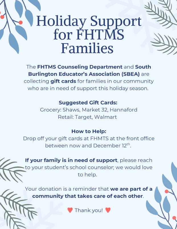 FHTMS Holiday Support