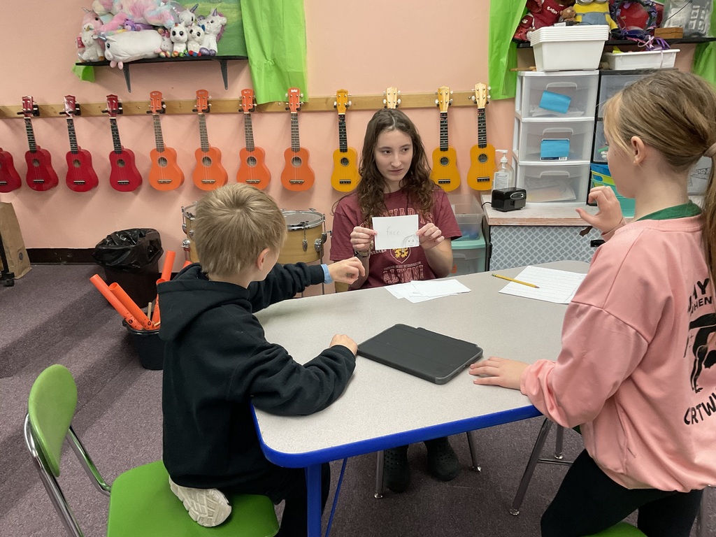Each student from the Intro to ASL class created their own game to reinforce spelling.