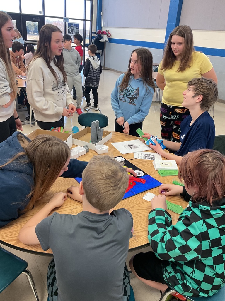 Mrs. Brumfield's 8th grade students created American History Themed board games and invited parents and elementary students to come learn and play.