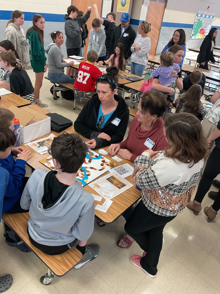 Mrs. Brumfield's 8th grade students created American History Themed board games and invited parents and elementary students to come learn and play.