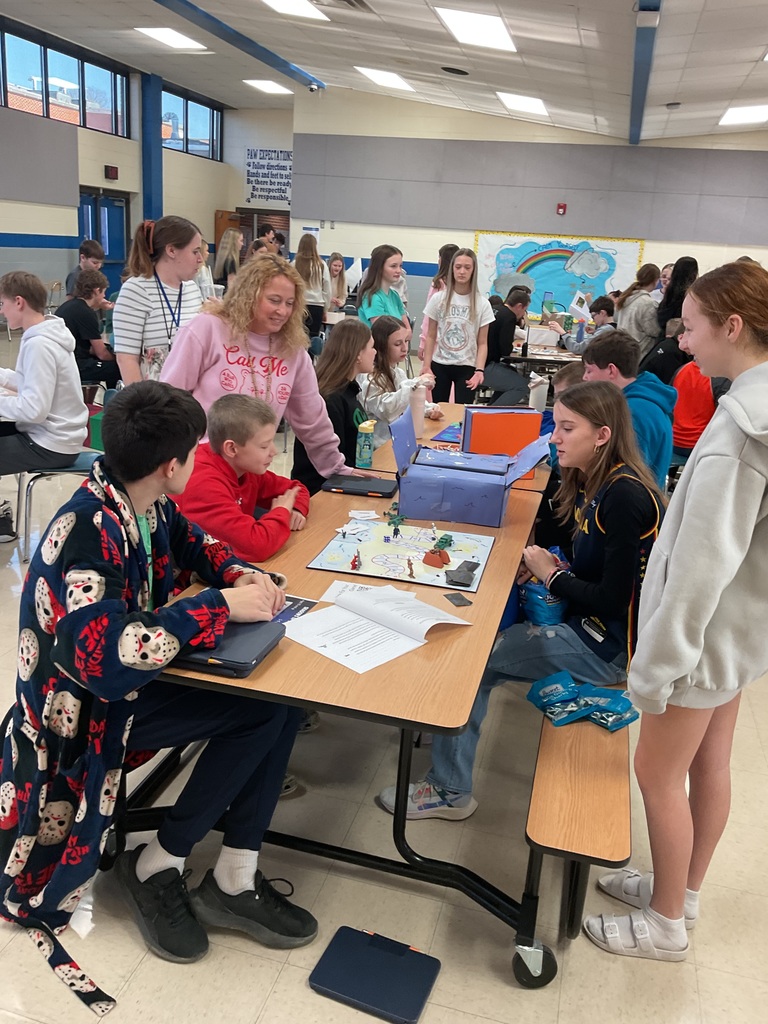 Mrs. Brumfield's 8th grade students created American History Themed board games and invited parents and elementary students to come learn and play.