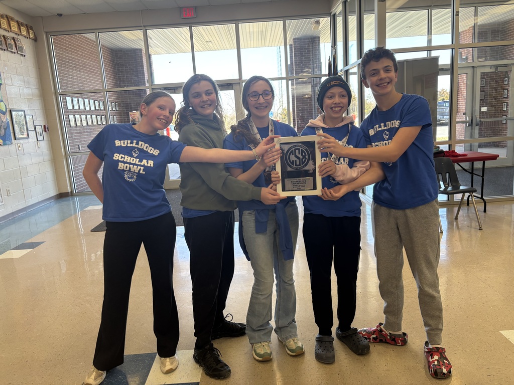 Congrats to the middle school scholar bowl crew for bringing home the conference championship trophy earlier this week!