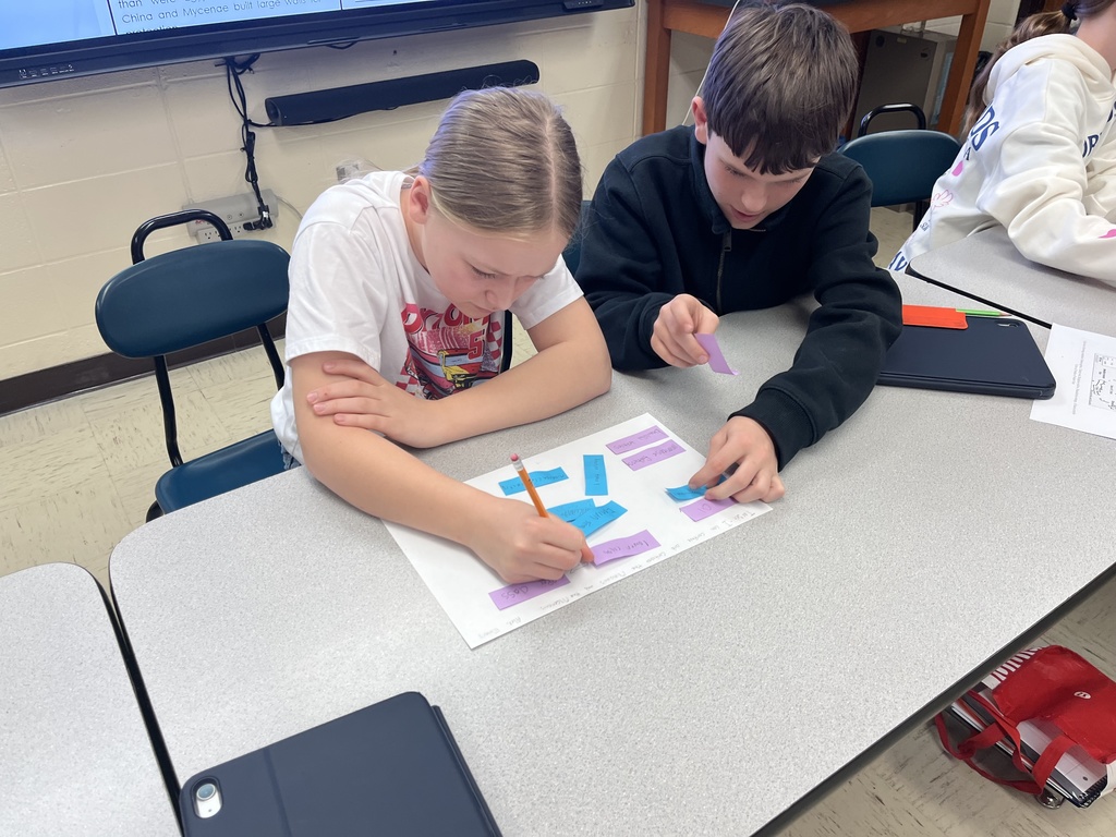 Middle School World History Students are Learning About Ancient Civilizations! Our 6th grade World History students recently explored the Ancient Greeks using a concept mapping activity to deepen their understanding of the reading. After reading the article, students selected 12 important words that reflected key ideas from the text. From there, they sorted and organized the words, creating concept maps that showed how the ideas were connected. Students also wrote explanations to describe the relationships between their words. #SouthCallawayStudents! #SuccessReadyCitizens!