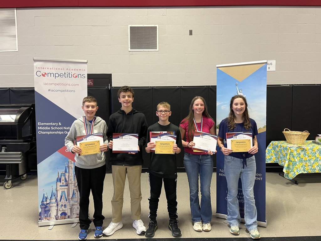Middle School Social Studies Students Place at International Academic Competition! On March 14th, 15 students from South Callaway Middle School traveled to Southern Boone to compete in the International Academic Competition's Central Missouri Regional Bees for both Geography and History. We are proud to share that all 15 students qualified to attend, representing our school with knowledge, determination, and great academic sportsmanship!