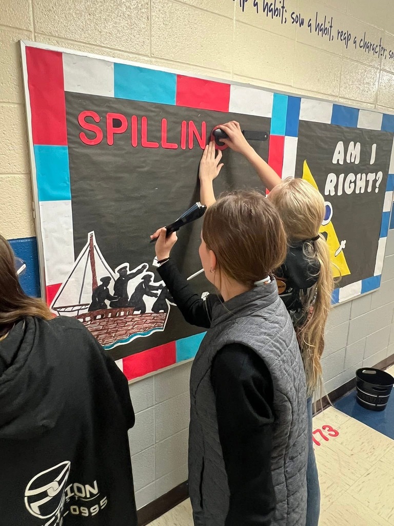The Middle School Beautification Action Team has been busy creating bulletin boards and festive art additions to our building this semester.