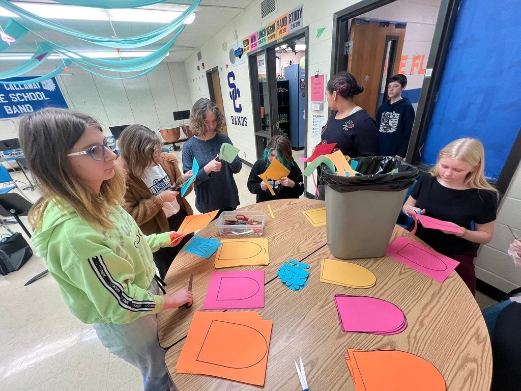 The Middle School Beautification Action Team has been busy creating bulletin boards and festive art additions to our building this semester.