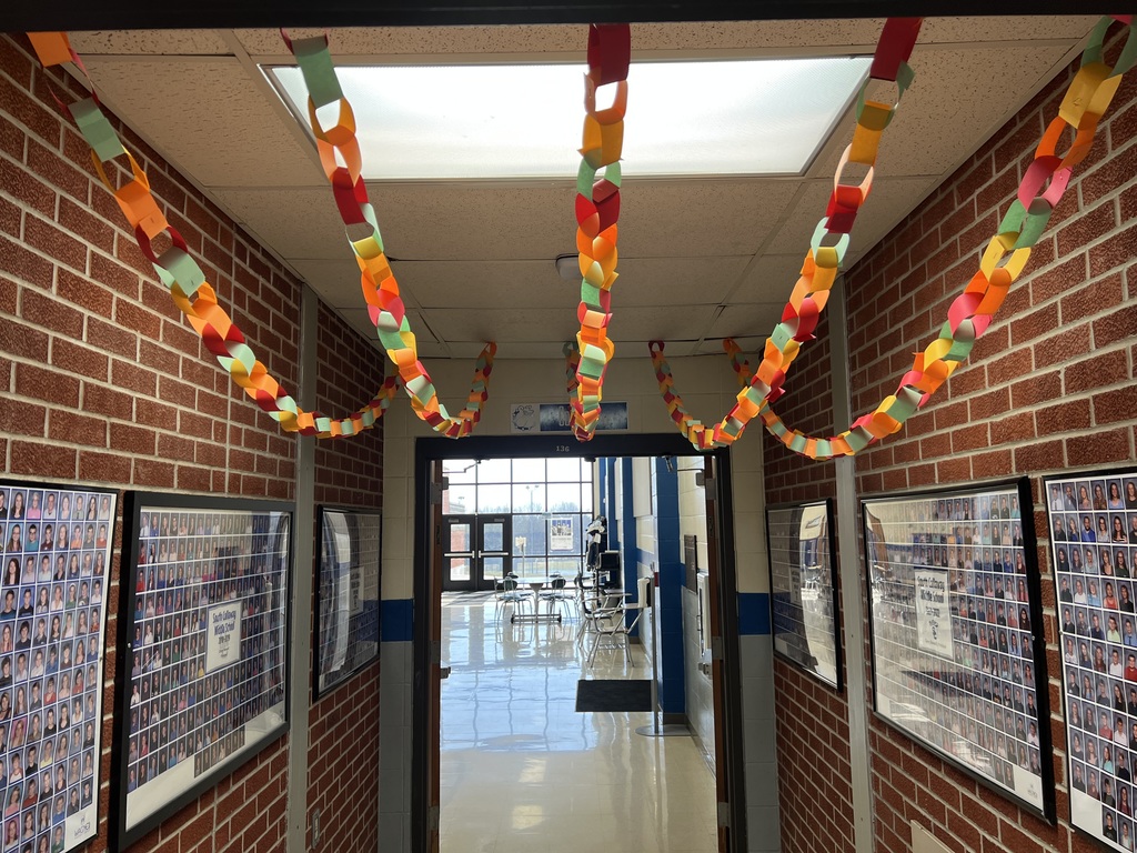 The Middle School Beautification Action Team has been busy creating bulletin boards and festive art additions to our building this semester.