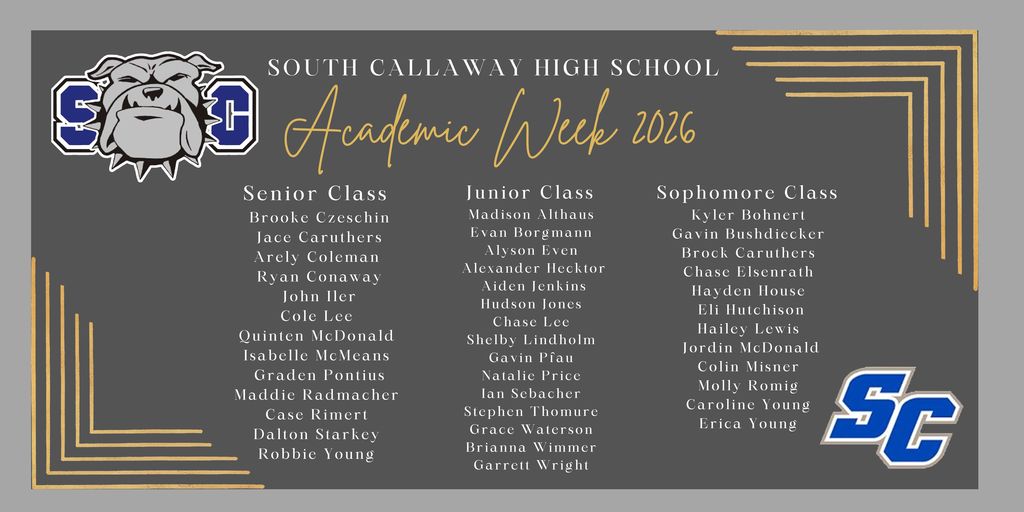 South Callaway High School Academic Week 2026