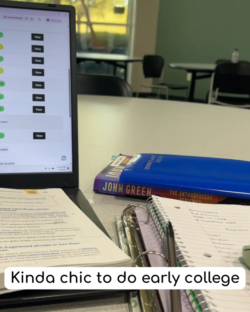 SCWS student getting college credits
