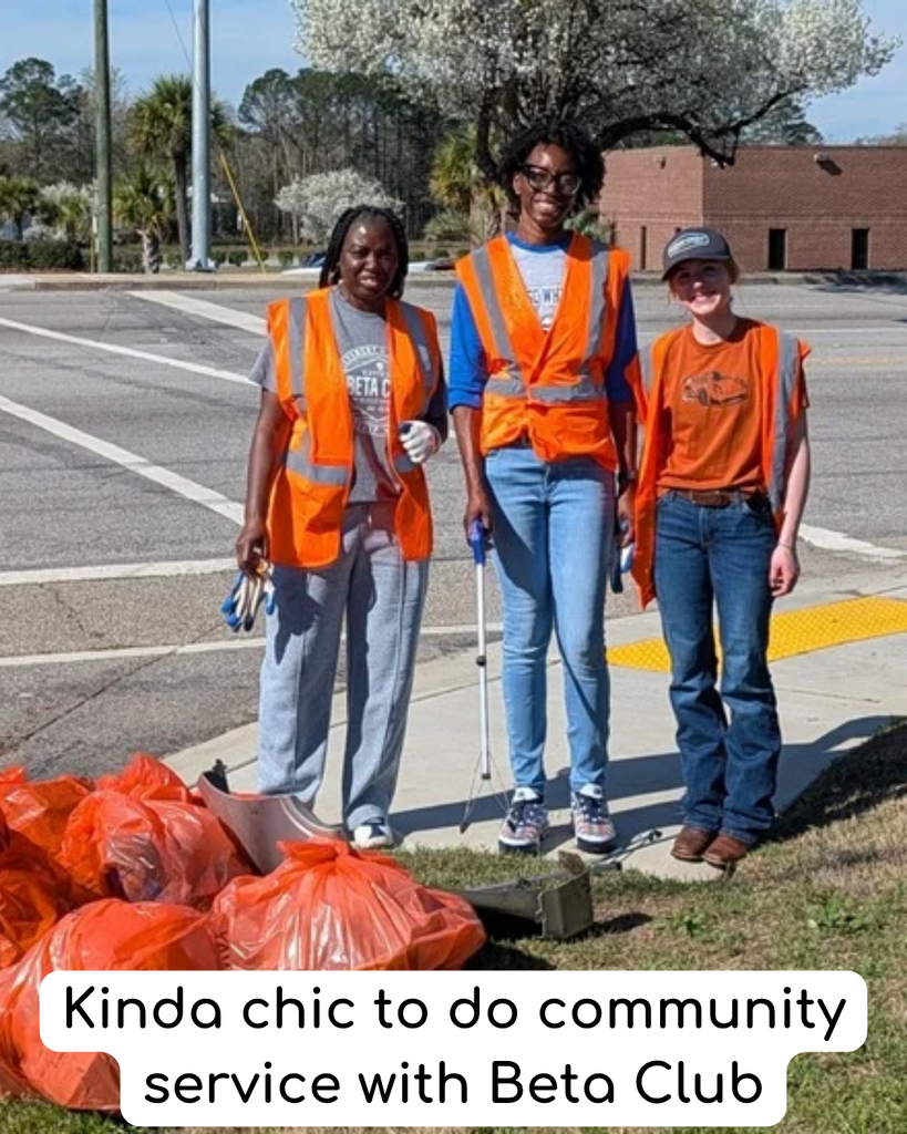 SCWS student doing community service with Beta Club