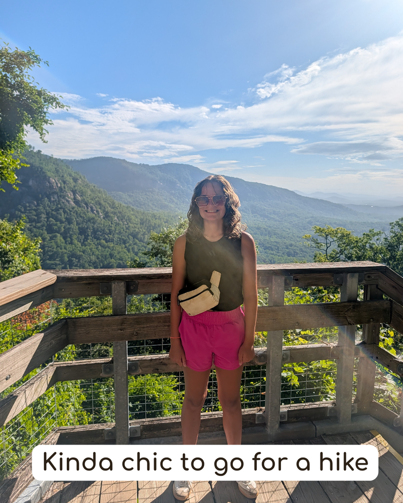 student hiking