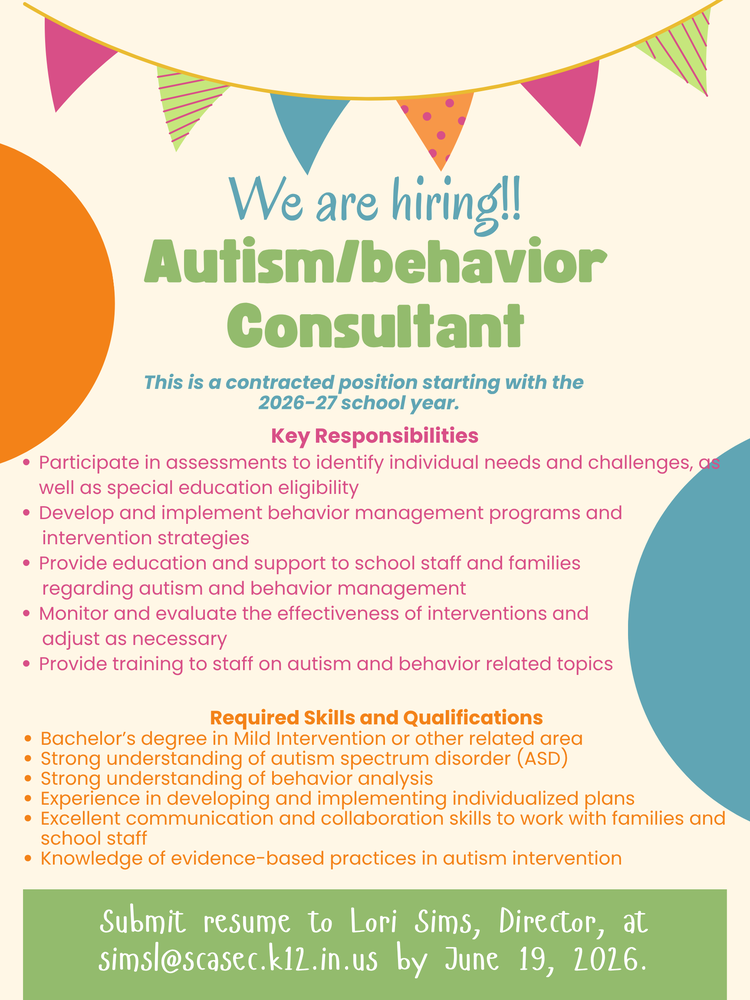 Autism Behavior Consultant job posting
