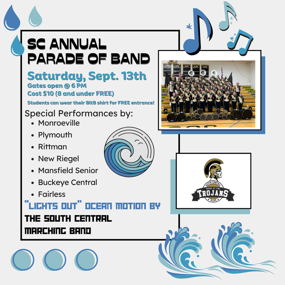 You're Invited to our 10th Annual Parade of Bands