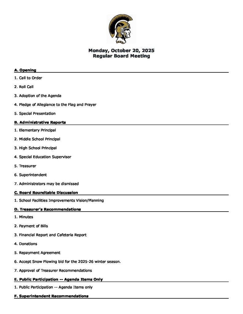 board agenda 10/20/2025