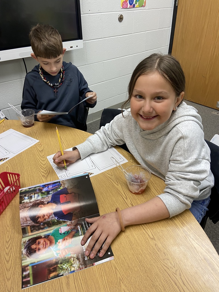 student making a snow cone