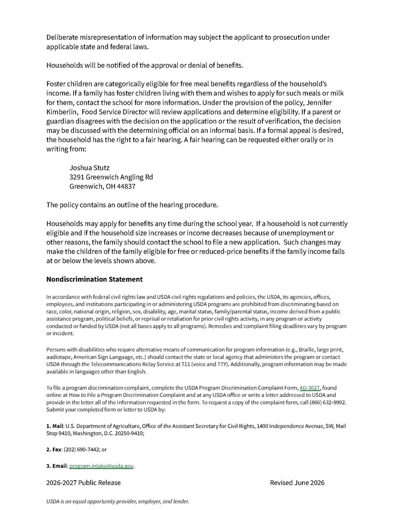South Central Free and Reduced Information Page 2