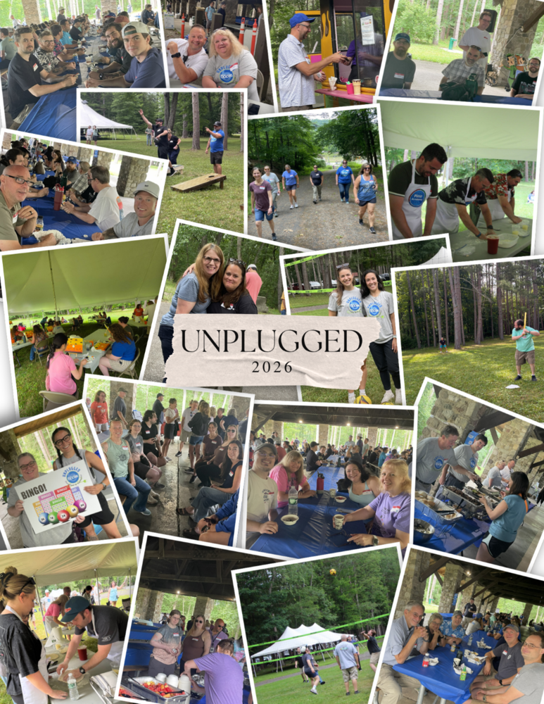 Unplugged 2026, men sitting at a picnic table with one wearing a backwards white baseball hat, a man with a white shirt sitting next to a women in a gray shirt that readings unplugged 2026 boces, a man wearing a blue shirt wearing a blue ball cap receiving an item from a person in purple standing inside a truck, a man in a green shirt sitting next to a mean in a plaid shirt with a man in a white shirt standing behind him and a man in black sitting to the right, yogi bear and ranger in the background, two men sitting across from each other at a table with other people behind him and a blue table cloth, people tossing bags to a cornhole stand, 6 people walking in a u shape, three men wearing aprons standing over a table with pizza sauce and dough, people sitting at tables underneath a tent there are canvas on the tables and people painting, a woman in a blue shirt standing next to a woman in a black shirt with a person in a pink shirt in the background, two women standing next to each other wearing shirts that say unplugged boces disconnect and reconnect with a volleyball net behind them, a man standing in a field holding a yellow back a person with their hands on their knees in the background in front of trees a white base is on the ground, two people standing holding a sign that says bingo and unplugged boces disconnect and reconnect, a group of people sitting at picnic tables across from each other with other people standing in the background, four people sitting at a picnic table the tablecloth is blue and other are behind the people, one man in gray serving a woman in blue food while another man looks at the serving, food and food trays, a person wearing an apron standing at a table in front of a man wearing a hat leaning over the table working on a project, a silver serving pan with fruit, two women standing behind the serving table while a person in purple serves them picnic tables in background, a volleyball net with people underneath and volleyball in the air, people sitting at a picnic table the tablecloth is blue and other are behind the people,