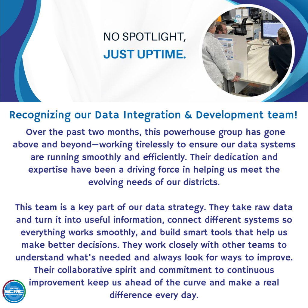 Kudos to Data Integration and Dev team