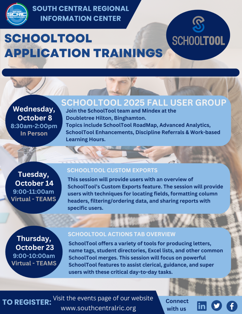 2025 October SchoolTool Trainings