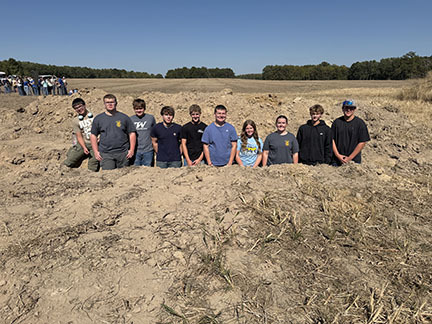 group of students in a field