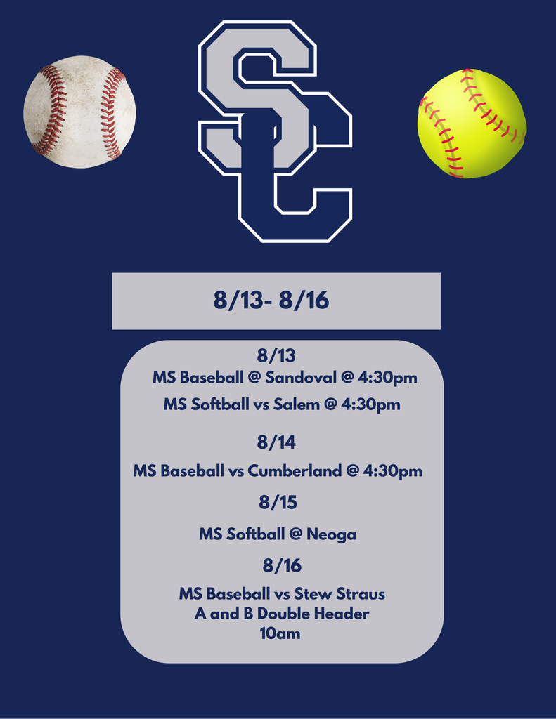 Athletics Weekly Schedule