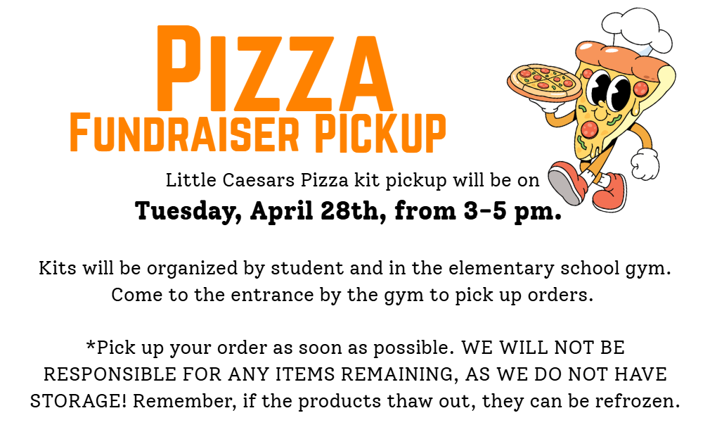 Pick up 4/28 from 3-5 pm