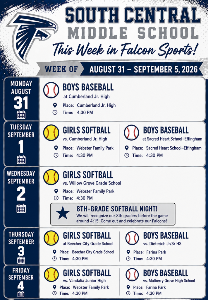 Sports schedule