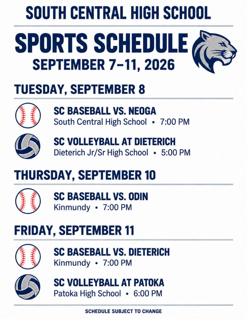 Sports schedule