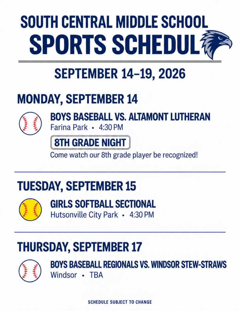 Sports schedule