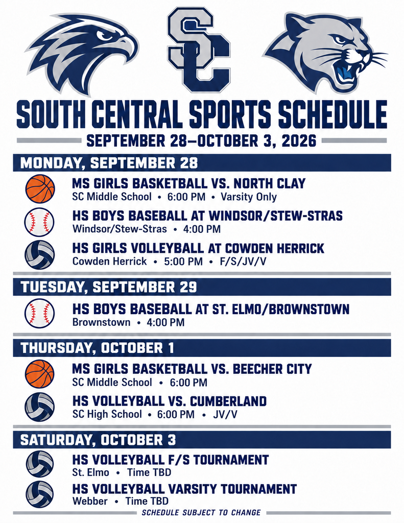 Sports schedule