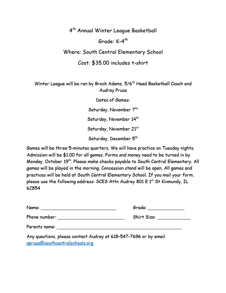 K-4 Basketball