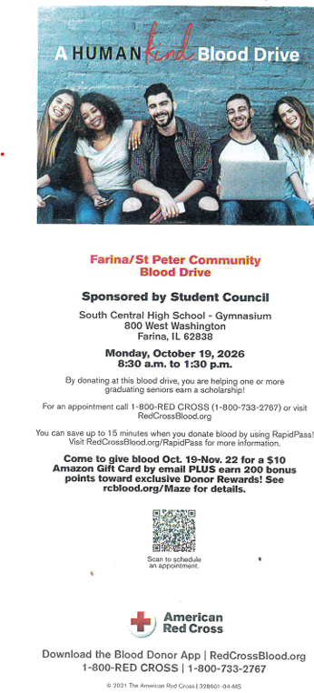 Blood drive information 