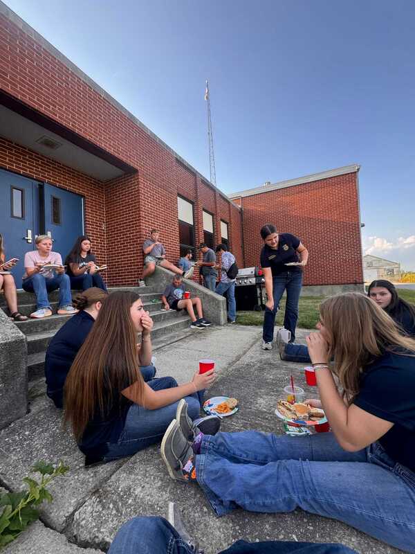 students relaxing