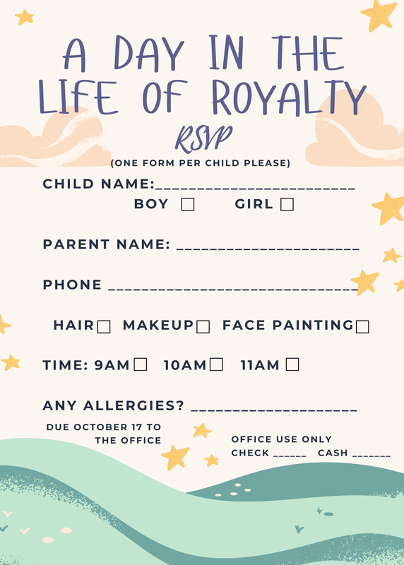Royalty sign up form