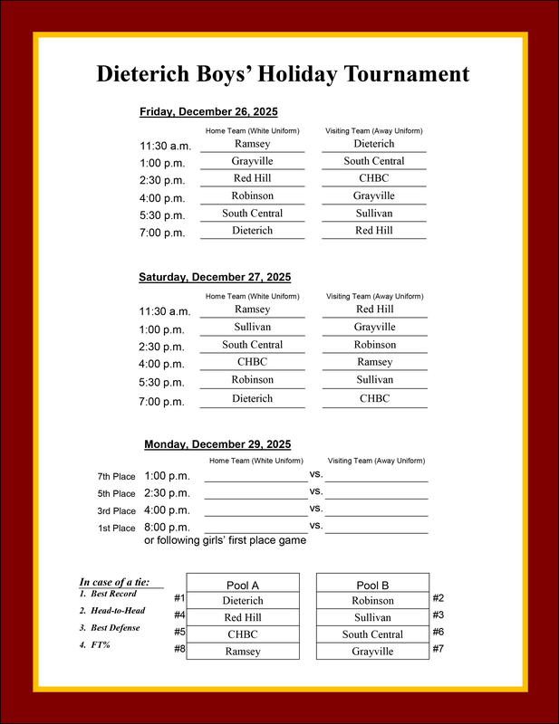 Dieterich Holiday Tournament