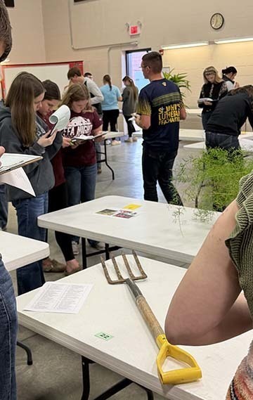 students judging