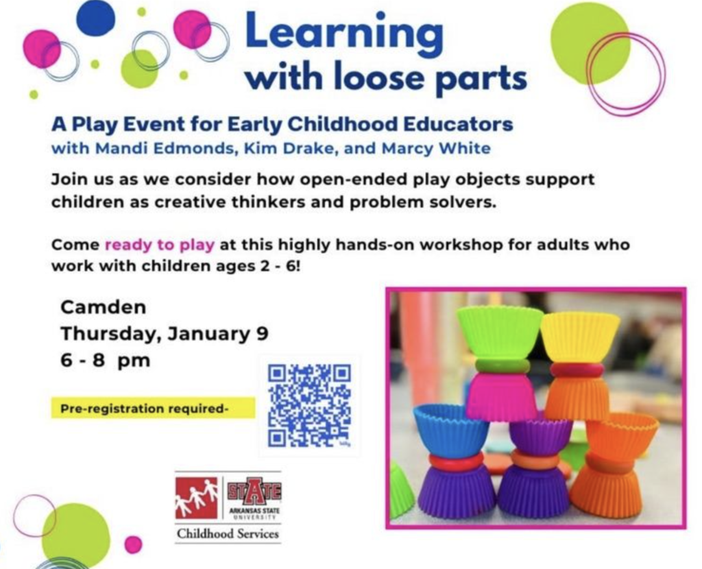 Learning with Loose Parts event flier.