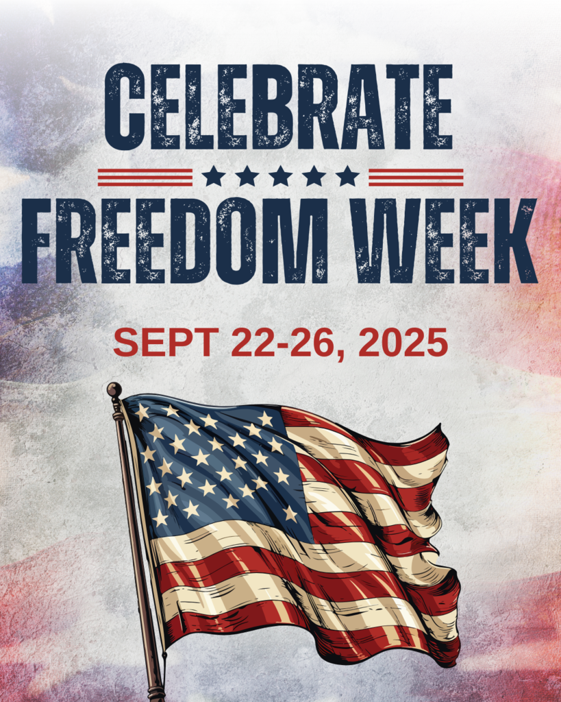 Celebrate Freedom Week Sept 22-26 with an American Flag